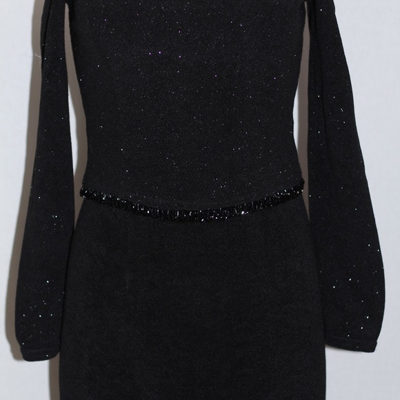 Scott McClintock Petites Black Shimmer Gown - Picture 7 of 15